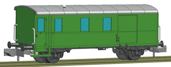 Fleischmann 830150 - German Goods train baggage wagon of the DB