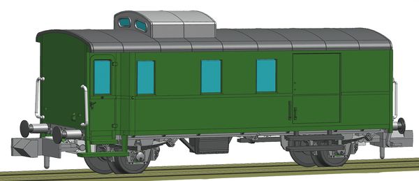 Fleischmann 830151 - German Goods train baggage wagon of the DR