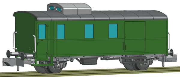 Fleischmann 830157 - Austrian Goods train baggage wagon of the ÖBB