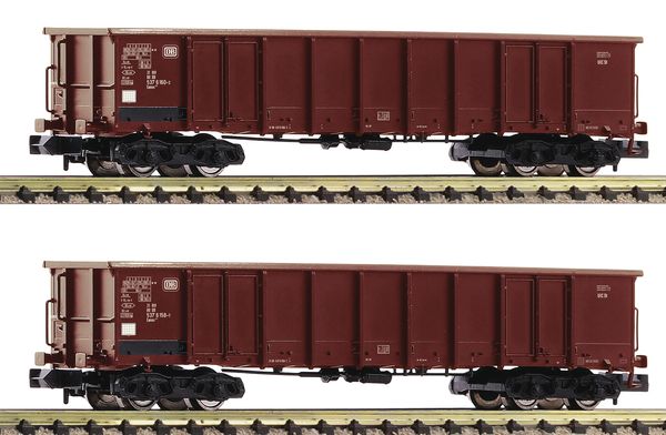 Fleischmann 830250 - German 2 piece set: Open goods wagons of the DB