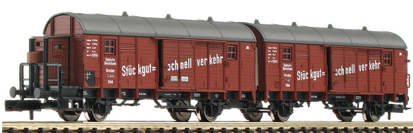 Fleischmann 830605 - Wagon unit „Leig” that consists of two boxcars type Glleh „Dresden“ DRG