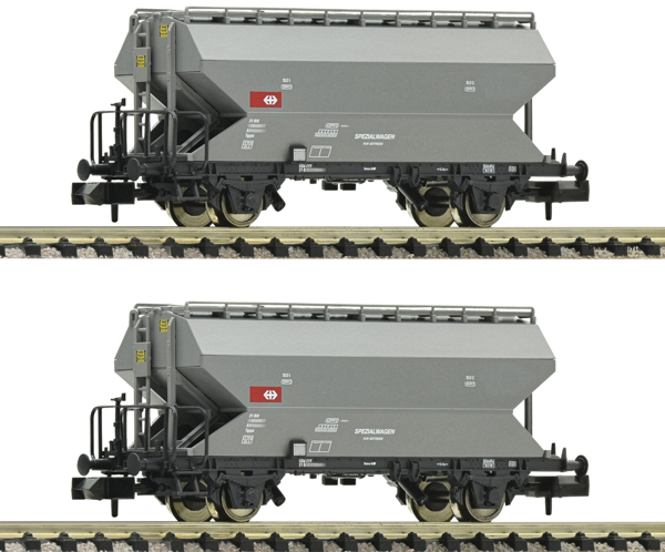 Fleischmann 831313 - Swiss 2-piece set: Grain silo wagons of the SBB