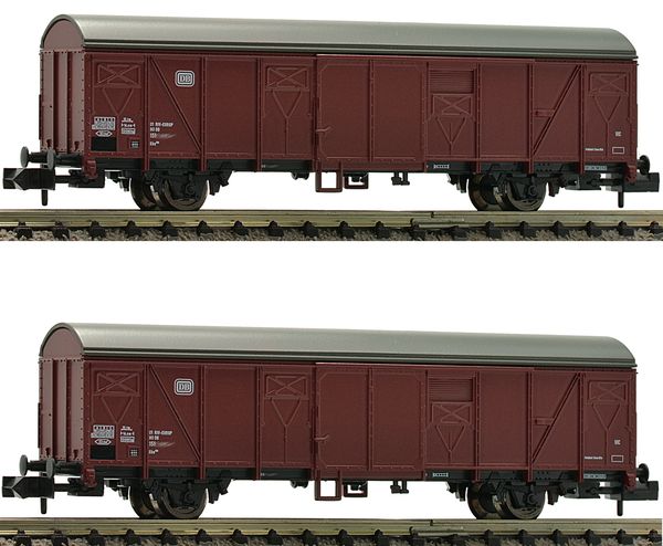 Fleischmann 831514 - German 2 piece set: Covered goods wagons of the DB
