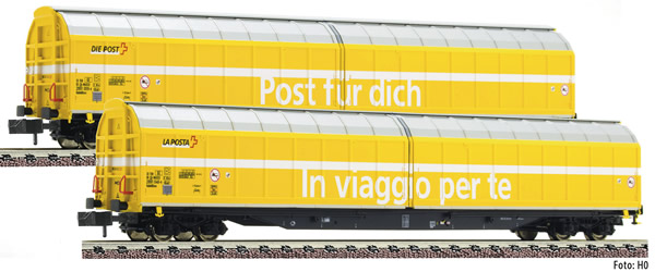 Fleischmann 838312 - 2 piece set high capacity sliding wall wagons SBB