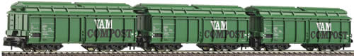 Fleischmann 845202 - Garbage wagon green, NS