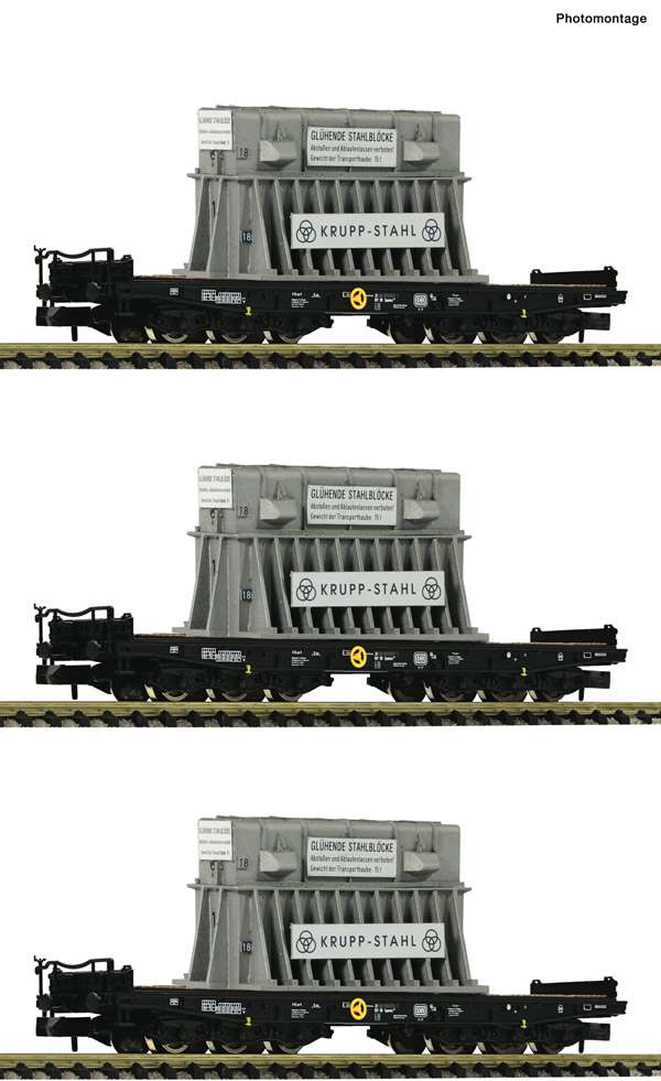 Fleischmann 845511 - 3 piece set heavy duty wagons type Samms DB