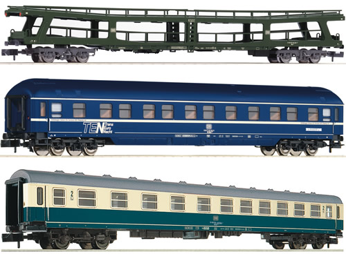 Fleischmann 864703 - German Night Train Set (3-cars) Luna #1 of the DB