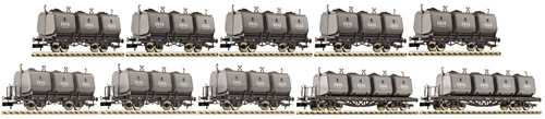 Fleischmann 881013 - 10 -piece Coal wagen set . Includes display