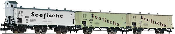 Fleischmann 881810 - 3 piece set: goods wagons Seefische       