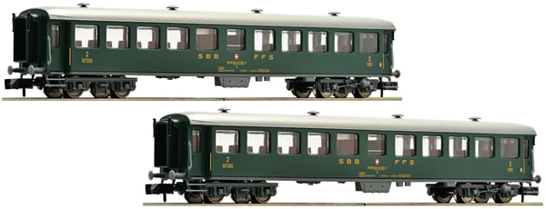 Fleischmann 881814 - 2 piece set express train wagons, SBB
