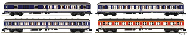 Fleischmann 881908 - 4 piece wagon set “Popfarbener DC-Zug”