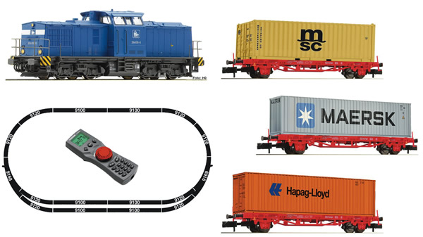 Fleischmann 931882 - Digital starter set: Locomotive class 204 and container train, PRESS