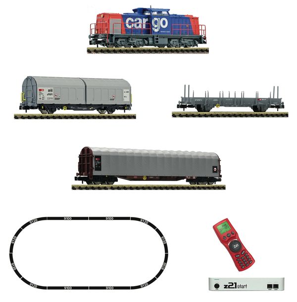 Fleischmann 931903 - Swiss Diesel locomotive class 203 with goods train of the SBB Cargo (Sound)