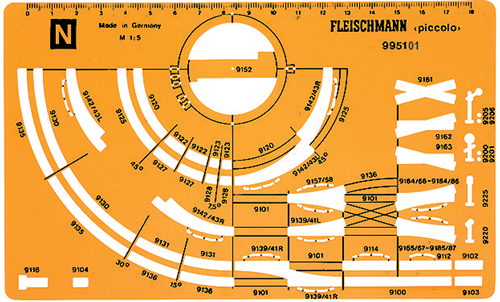 Fleischmann 995101 - N-Scale Trackplanning Stencil