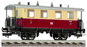 German Passenger Car 2nd Class of the DR, red-cream