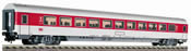 IC/EC long distance openplan coach in traffic red livery, 1st class, type Apmz.123 of the DB AG