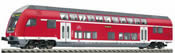Double-decker coach with control cab, 2nd class, type DBpbzfa766 of the DB AG