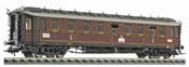 Express coach 3. class, type C 4ü Pr08 of the K.P.E.V., with tail end indicators.