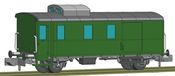 German Goods train baggage wagon of the DR
