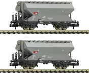 Swiss 2-piece set: Grain silo wagons of the SBB