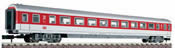 IC/EC open-plan coach in traffic red livery, 2nd class