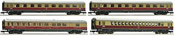 4 piece set passenger train TEE 22/23 „Van Beethoven“ DB
