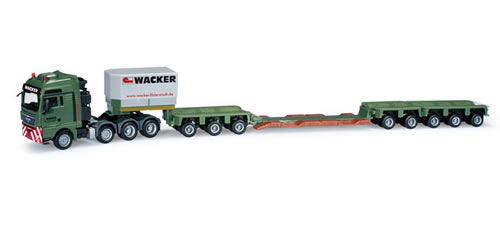 Herpa 159654 - MAN TGX XXL 680 low boy semitrailer Wacker
