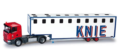 Herpa 159746 - Scania M ´04 jumbo box semitrailer Circus Knie (CH)