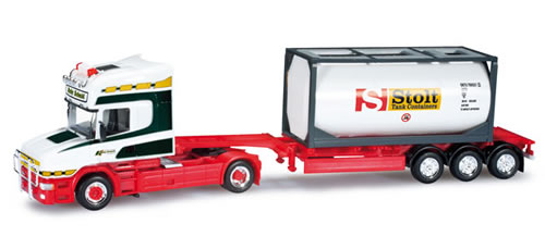 Herpa 159906 - Scania Hauber tank container semitrailer Roby Schmid (CH)