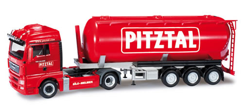 Herpa 301305 - MAN TGX XLX bulk tank semitrailer Melmer / PITZTAL.com (A)