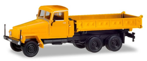 Herpa 308663 - Ifa G5 3-Way Dump Orange, Modified Cab