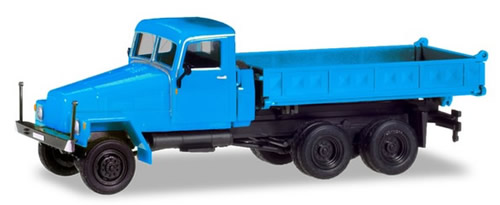 Herpa 308670 - Ifa G5 3-Way Dump Blue, Modified Cab