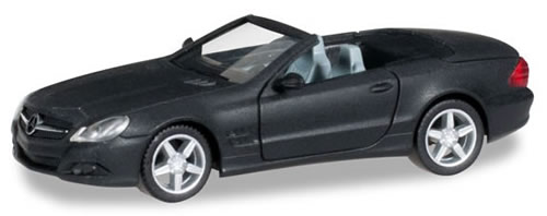 Herpa 38461 - Mercedes Sl, Black With Chrome Wheels