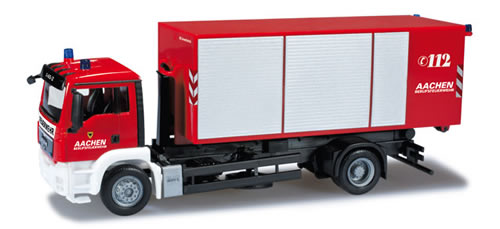 Herpa 49962 - MAN TGS M truck chassis with load handling system fire department Aachen
