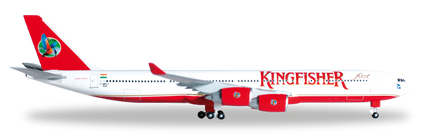Herpa 527217 - Airbus 340-500 Extra Shop Kingfisher Airlines
