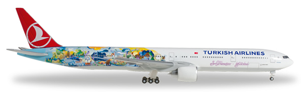 Herpa 528290 - Boeing 777-300er Turkish Airlines - Istanbul - Sa...