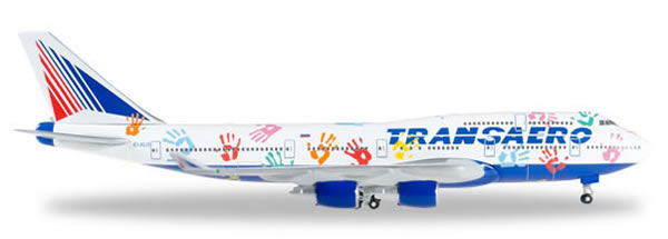 Herpa 528818 - Boeing 747-400 Transaero - Flight Of Hope