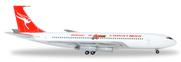 Herpa 529488 - Boeing 707-300c Qantas - Christmas