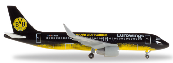 Herpa 529600 - Airbus 320 Eurowings, BVB Mannschafts-Airbus