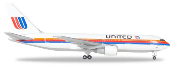 Herpa 530187 - Boeing 767-200 United, Rainbow/Saul Bass, Denver
