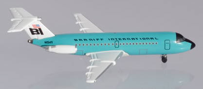 Herpa 533010 - Bac 1-11-200 Braniff,  Jelly Bean Turquoise 