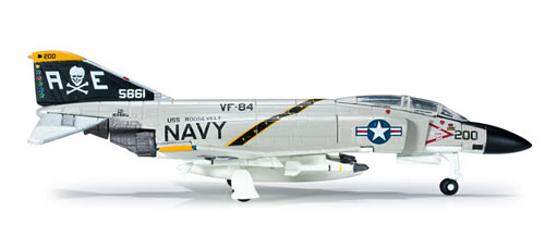 Herpa 554541 - US Navy McDonnell Douglas F-4J Phantom II, VF-84 Jolly Rogers, USS Roosevelt