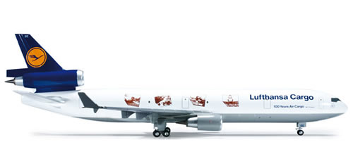 Herpa 554886 - Lufthansa Cargo McDonnell Douglas MD-11F 100 Years Air Cargo