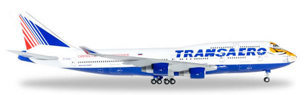 Herpa 557917 - Boeing 747-400 Transaero - Armur Tiger