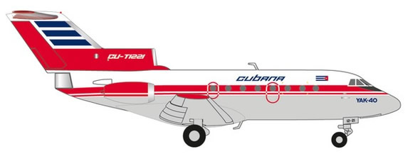 Herpa 559775 - Yak-40 Cuban Aviation
