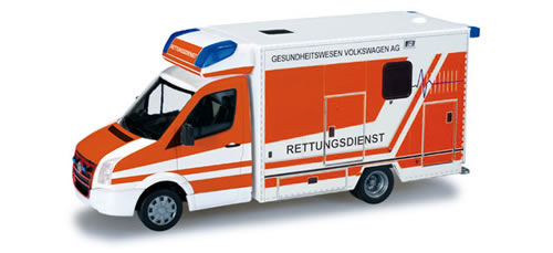 Herpa 90087 - VW Crafter Fahrtec RTW Volkswagen Gesundheitswesen