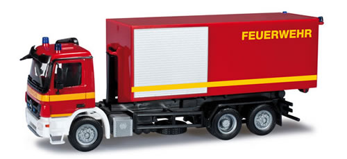 Herpa 90124 - Mercedes-Benz Actros S ´08 transport container fire brigade
