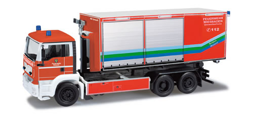 Herpa 90179 - MAN TGA M truck chassis with load handling system Feuerwehr Wiesbaden