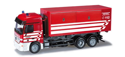 Herpa 90278 - Mercedes-Benz Actros L roll-off container truck fire department Bremen
