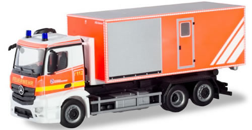 Herpa 94450 - Mercedes Antos, Roll-Off Container Fire Brigade